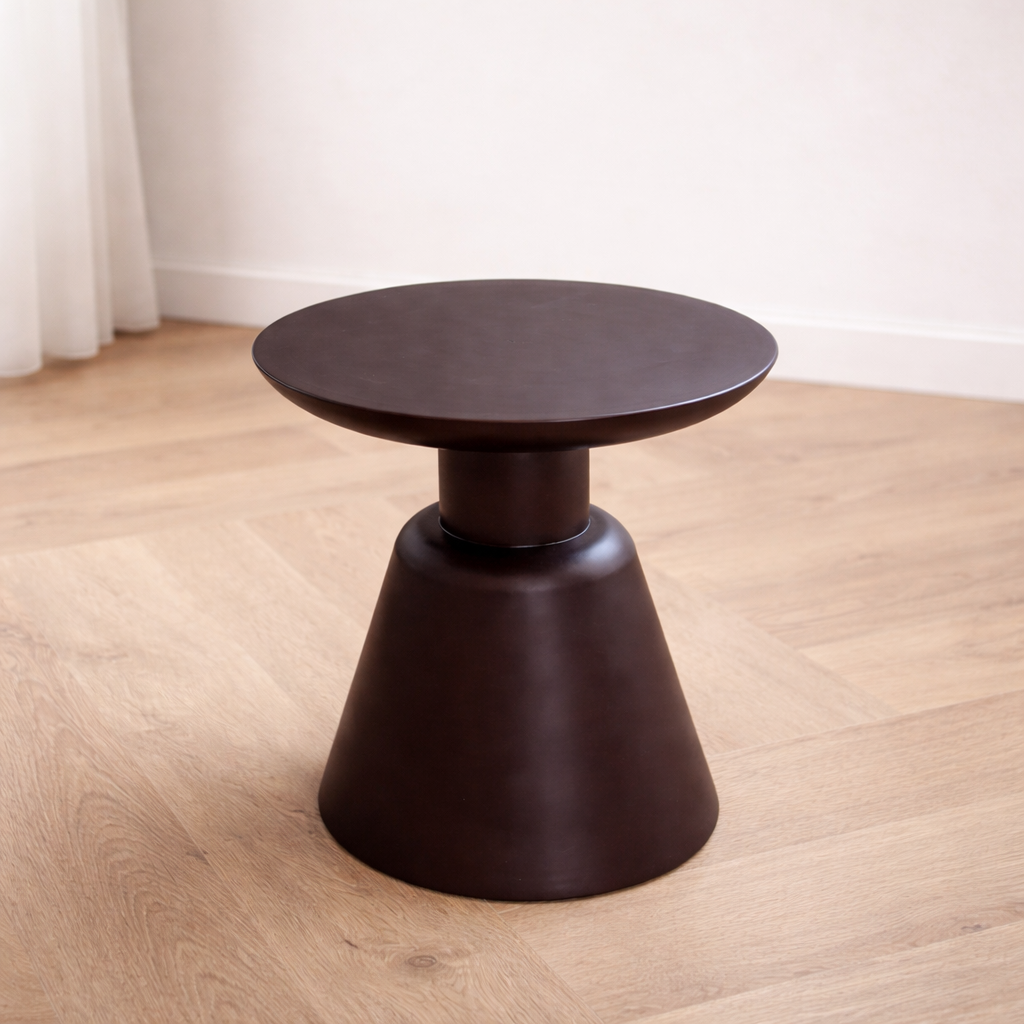Premium wooden side table with sculptural design for modern living room décor