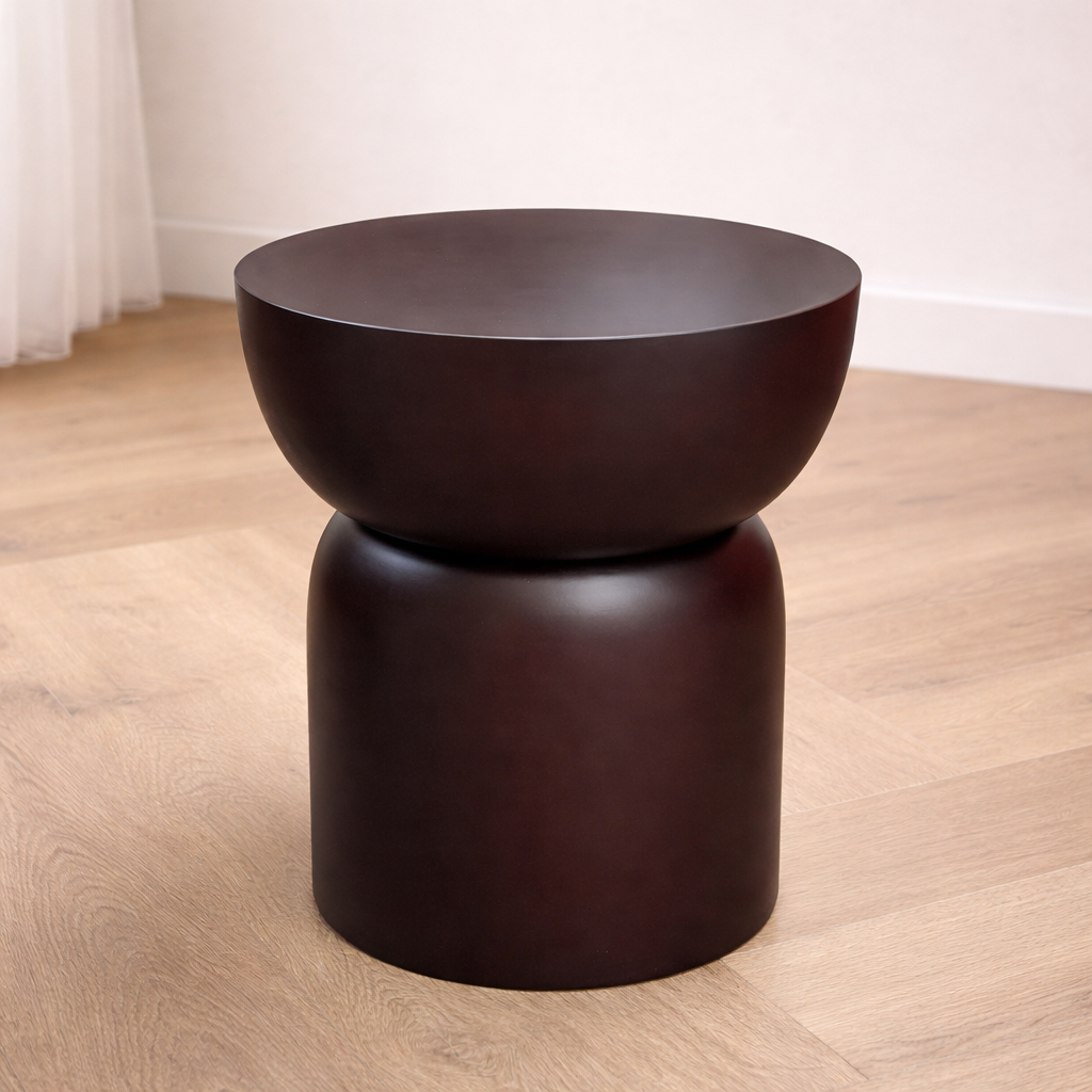 Premium wooden side table with sculptural design for modern living room décor