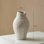 Ivory Lava Stone Ceramic Vase for Organic Modern Décor - Image 7