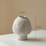 Ivory Lava Stone Ceramic Vase for Organic Modern Décor - Image 8