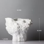 White Sculptural Ceramic Vase - Image 2