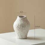 Ivory Lava Stone Ceramic Vase for Organic Modern Décor - Image 4