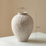Ivory Lava Stone Ceramic Vase for Organic Modern Décor - Image 5