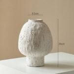 Ivory Lava Stone Ceramic Vase for Organic Modern Décor - Image 6