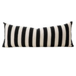 American Retro Long Strip Sofa Pillow - Black & Coffee Striped