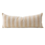 American Retro Long Strip Sofa Pillow - Black & Coffee Striped - Image 2