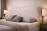 Beige Fabric Bed | Elegant Premium 1-Piece Look - Image 2