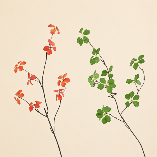 Artificial Decorative Branch available in Orange and Green for modern home décor