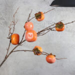 Artificial Fruit Branch with realistic faux fruits and green leaves for home décor