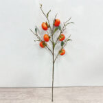 Artificial Fruit Branch with realistic faux fruits and green leaves for home décor