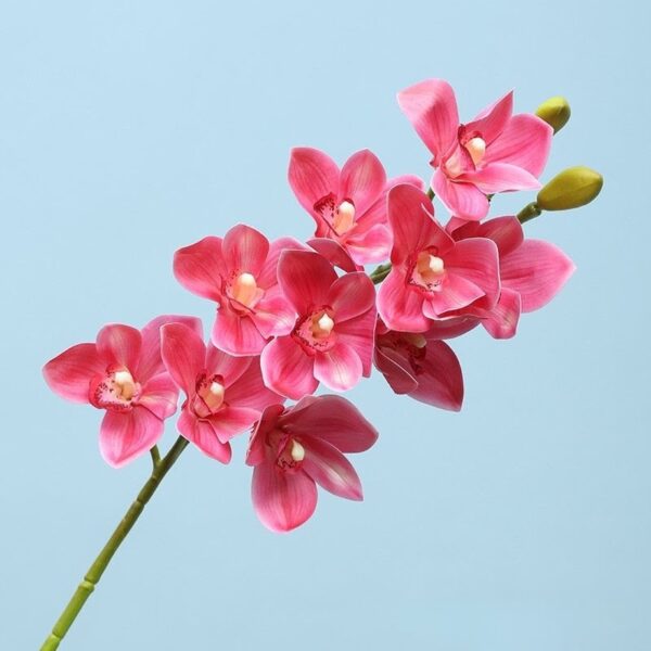 Artificial Orchid Stem with realistic faux orchid flowers for home décor