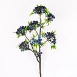 Artificial Berry Spray with realistic faux berry clusters and green leaves for home décor